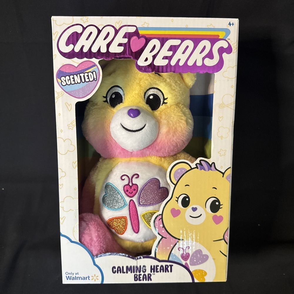 2023 Care Bears 14" Scented Stuffed Plush *CALMING HEART BEAR* New In Box!!
